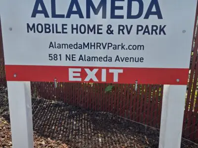 alameda mh rv park sign