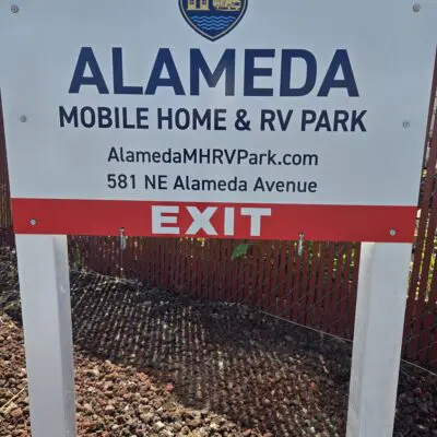alameda mh rv park sign