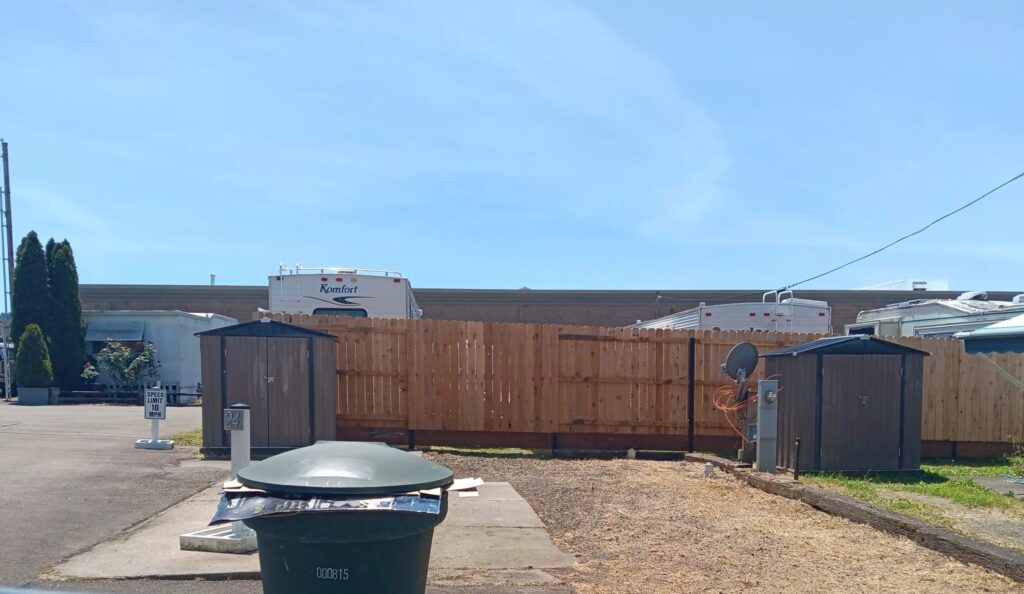 roseburg rv park site space 24
